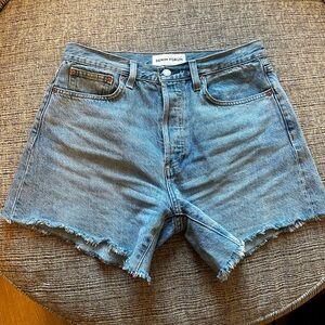 Denim Forum ex boyfriend hi mid thigh denim short Size 28
